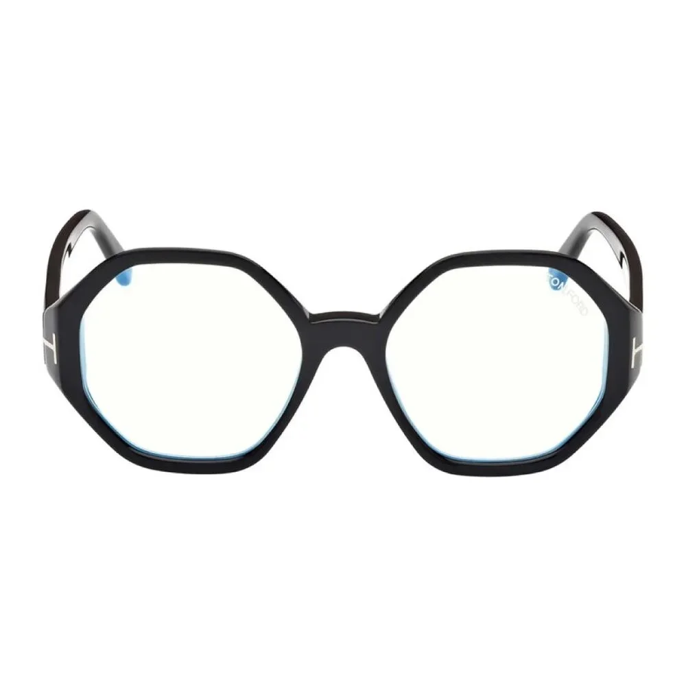 NEW TOM FORD EYEGLASSES BLACK WOMEN GEOMETRIC EYEWEAR